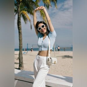 NWT - Petite Studio Danni Cardigan in Ice Blue